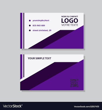 Creative and clean business card template flat vector image