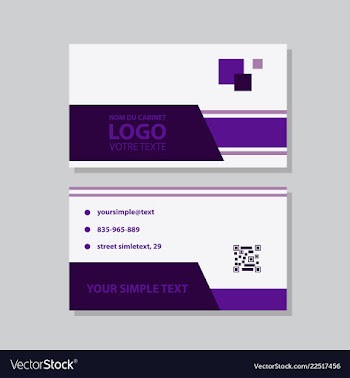 Creative and clean business card template flat vector image