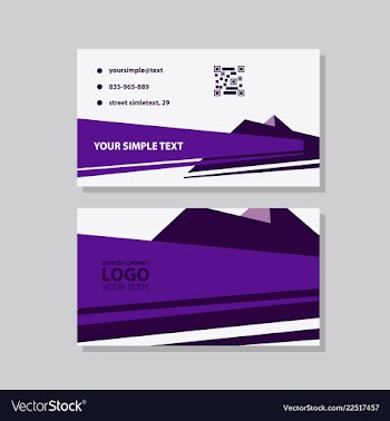 Creative and clean business card template flat vector image