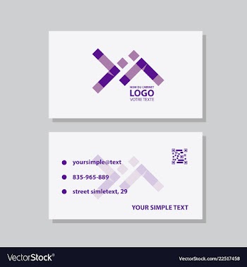 Creative and clean business card template flat vector image