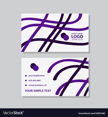 Creative and clean business card template flat vector image