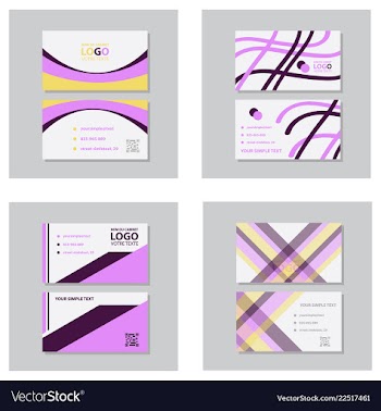 Creative and clean business card template flat vector image