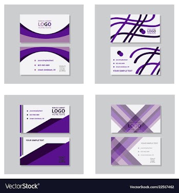 Creative and clean business card template flat vector image