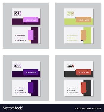 Creative and clean business card template flat vector image