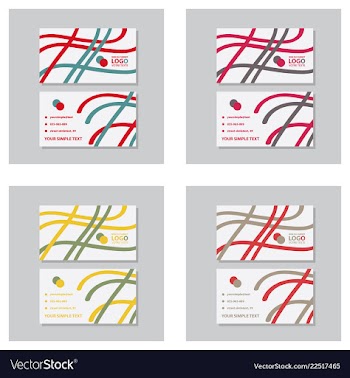Creative and clean business card template flat vector image