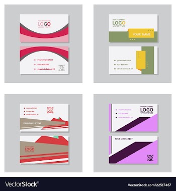 Creative and clean business card template flat vector image