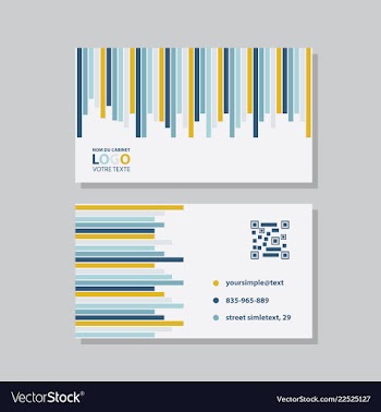 Creative and clean business card template flat vector image
