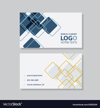 Creative and clean business card template flat vector image