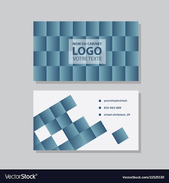 Creative and clean business card template flat vector image