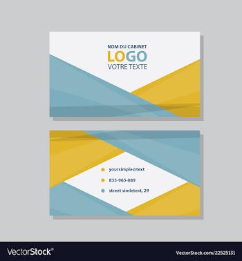 Creative and clean business card template flat vector image