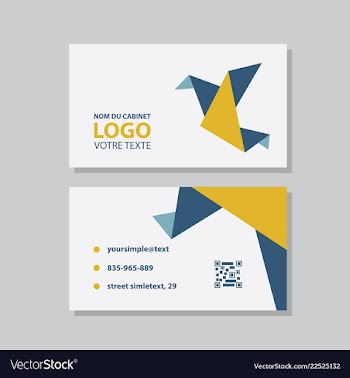 Creative and clean business card template flat vector image