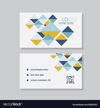 Creative and clean business card template flat vector image