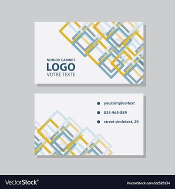 Creative and clean business card template flat vector image