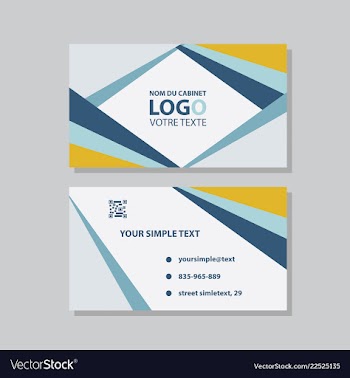 Creative and clean business card template flat vector image