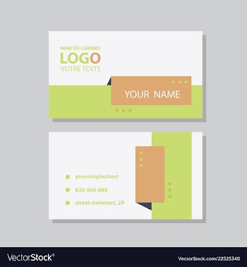 Creative and clean business card template flat vector image
