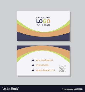 Creative and clean business card template flat vector image