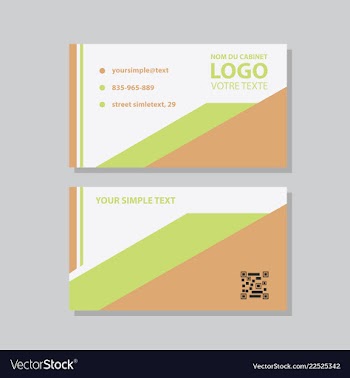 Creative and clean business card template flat vector image