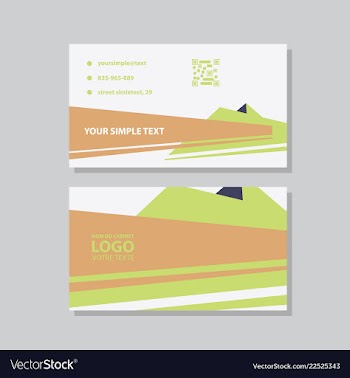 Creative and clean business card template flat vector image