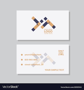 Creative and clean business card template flat vector image