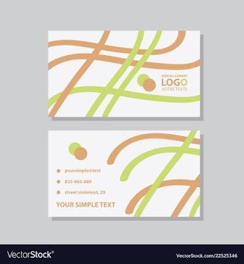 Creative and clean business card template flat vector image