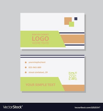 Creative and clean business card template flat vector image