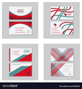 Creative and clean business card template flat vector image