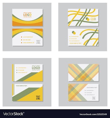 Creative and clean business card template flat vector image
