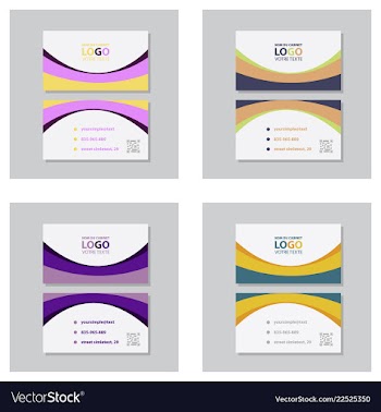 Creative and clean business card template flat vector image