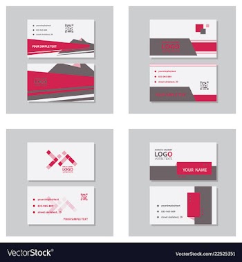 Creative and clean business card template flat vector image