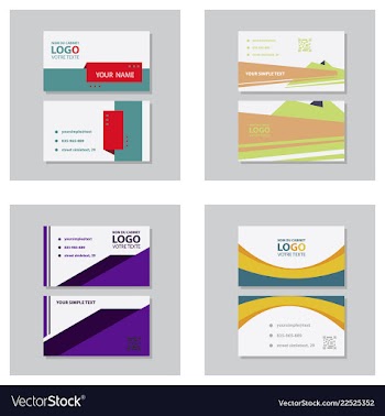 Creative and clean business card template flat vector image