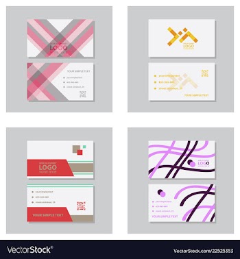 Creative and clean business card template flat vector image