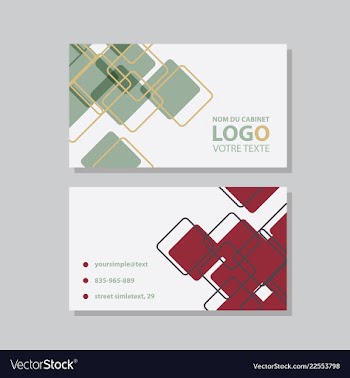 Creative and clean business card template flat vector image