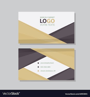 Creative and clean business card template flat vector image