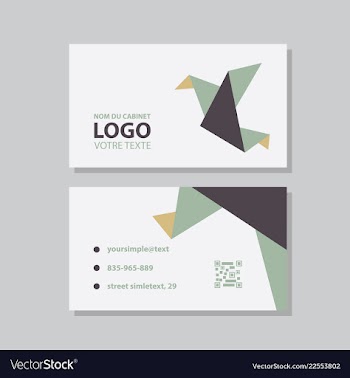 Creative and clean business card template flat vector image