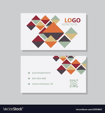 Creative and clean business card template flat vector image