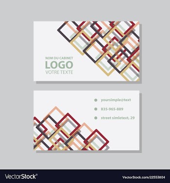 Creative and clean business card template flat vector image