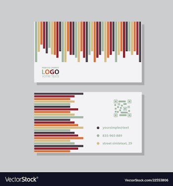 Creative and clean business card template flat vector image
