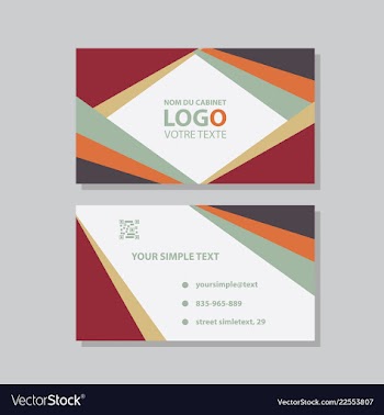 Creative and clean business card template flat vector image