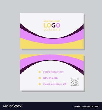 Creative and clean business card template flat vector image