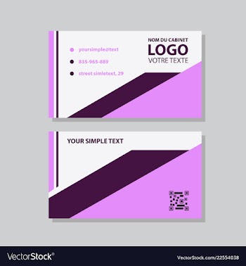 Creative and clean business card template flat vector image