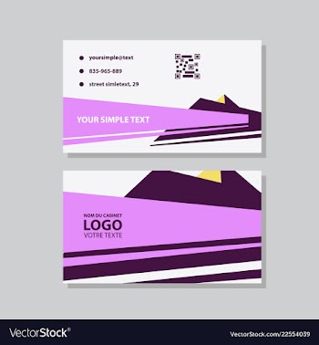Creative and clean business card template flat vector image