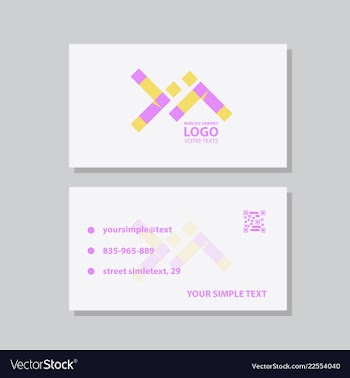 Creative and clean business card template flat vector image
