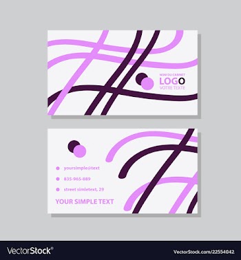 Creative and clean business card template flat vector image