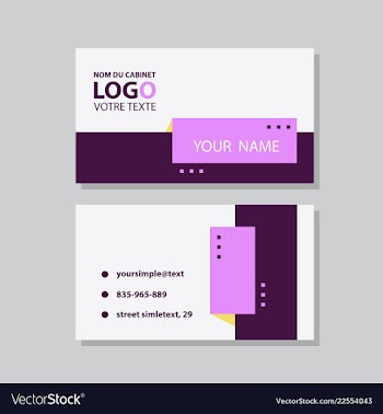 Creative and clean business card template flat vector image