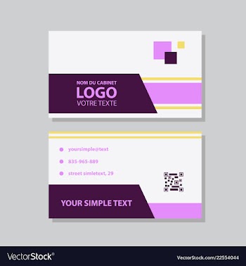 Creative and clean business card template flat vector image