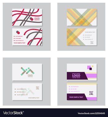 Creative and clean business card template flat vector image