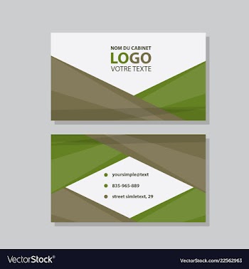 Creative and clean business card template flat vector image