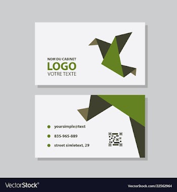 Creative and clean business card template flat vector image