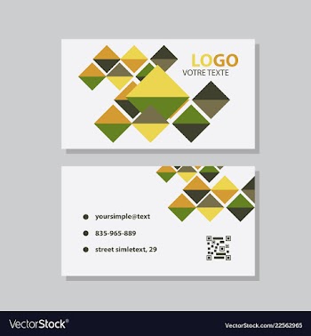 Creative and clean business card template flat vector image