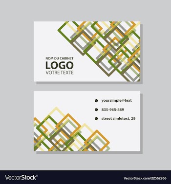Creative and clean business card template flat vector image
